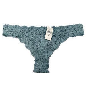 Aerie Women's Size Small Panty Thong Lace Seafoam Green New With Tags